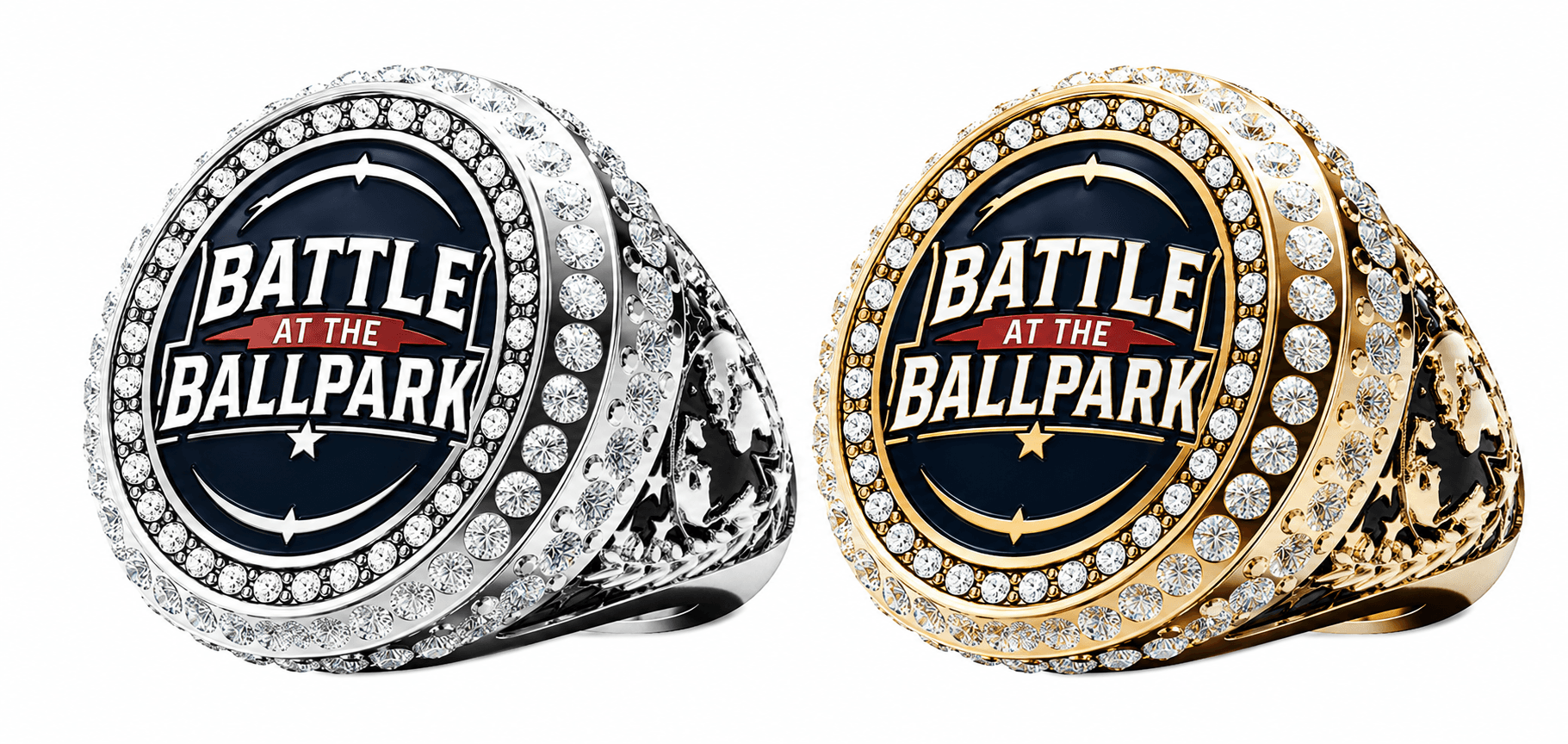 Battle at the Ballpark championship and runner-up rings